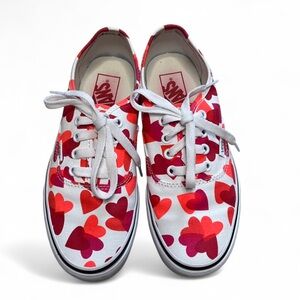Vans Authentic Valentine Hearts Sneakers Red, Pink, White - Women’s 6.5